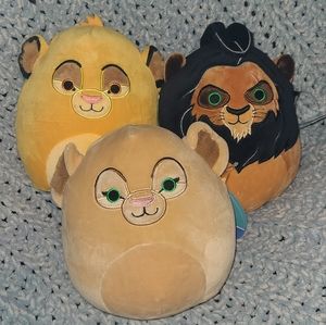 Disney Lion King Simba Nala Scar Squishmallow Set